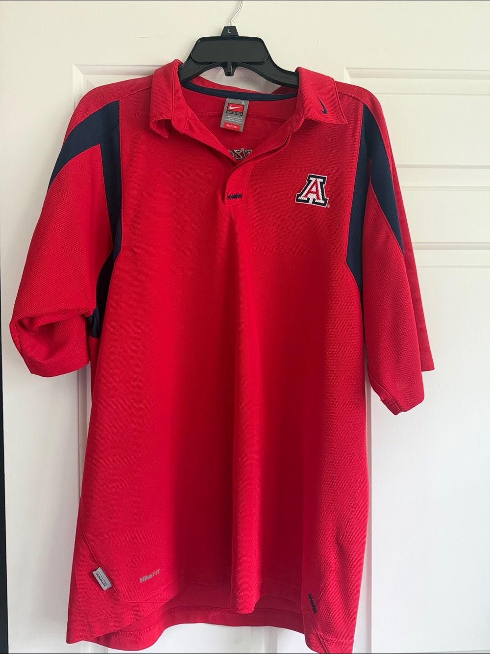 Nike Fit Red Arizona Wildcats Logo Polo